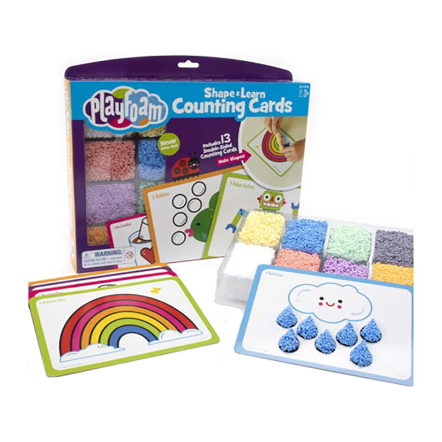 Educational Insights Playfoam Shape & Learn Counting Card Set, 13/Pack (1914)