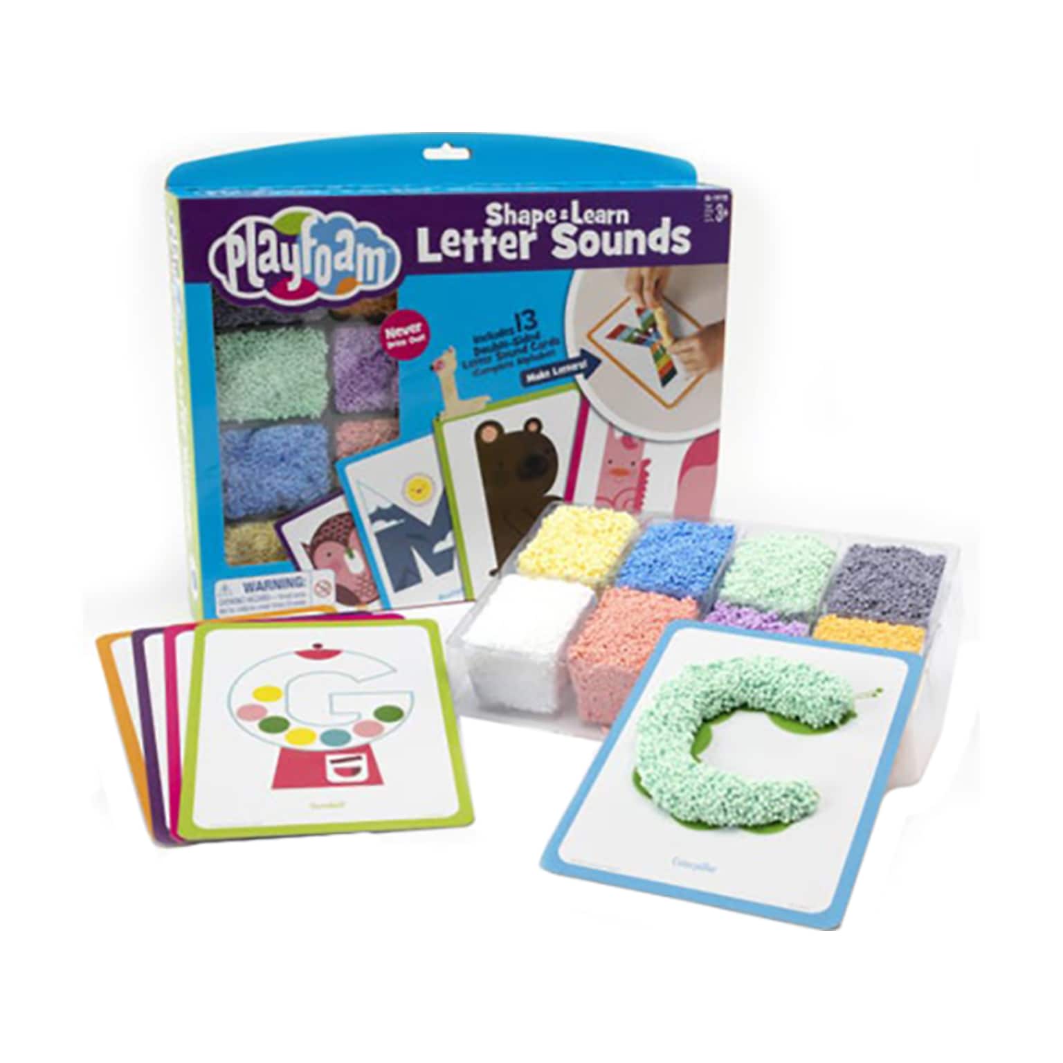 Educational Insights Playfoam Shape & Learn Letter Sound Flash Card Set, 13/Pack (1915)
