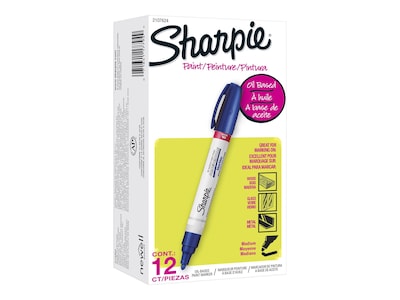 Sharpie Tank Paint Marker, Medium Tip, Blue, 12/Pack (2107624)