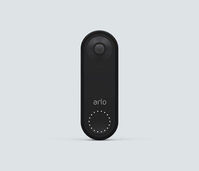 Arlo Essential Wired Smart Video Doorbell, Black (AVD1001B-100NAS)