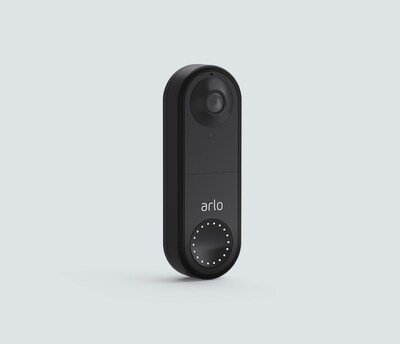 Arlo Essential Wired Smart Video Doorbell, Black (AVD1001B-100NAS)