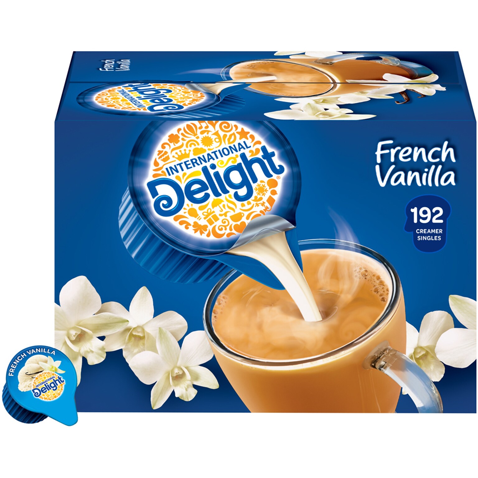 International Delight French Vanilla Liquid Creamer, 0.44 oz., 192/Carton (WWI101521)