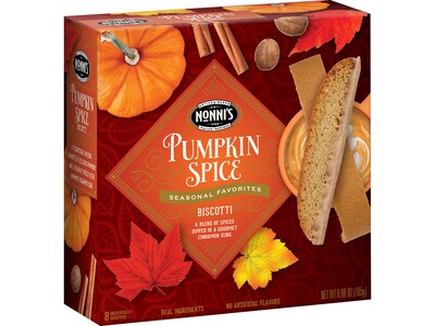UPC 718604973995 product image for Nonni's Pumpkin Spice Biscotti, 6.88 Oz, 8/Box (197419) | Quill | upcitemdb.com
