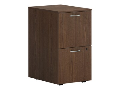 HON Mod 2-Drawer Mobile Vertical File Cabinet, Letter/Legal Size, Lockable, 28H x 15W x 20D, Sepi