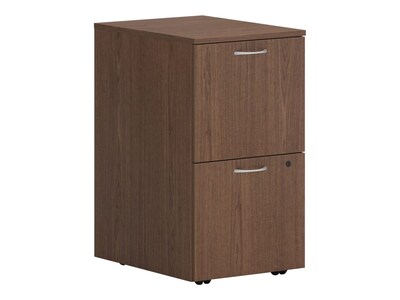 HON Mod 2-Drawer Mobile Vertical File Cabinet, Letter/Legal Size, Lockable, 28H x 15W x 20D, Slat