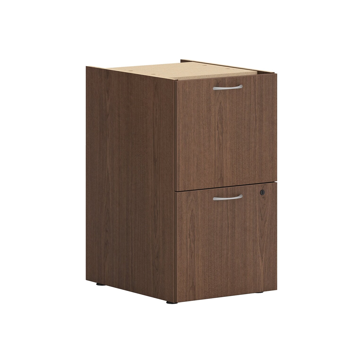 HON Mod 2-Drawer Mobile Vertical File Cabinet, Letter/Legal Size, Lockable, 28H x 15W x 20D, Sepia Walnut (HONPLPSFFLE1)