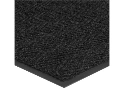 Apache Mills Chevron Rib Carpet Mat, 72 x 48, Charcoal (01435170140000600A)