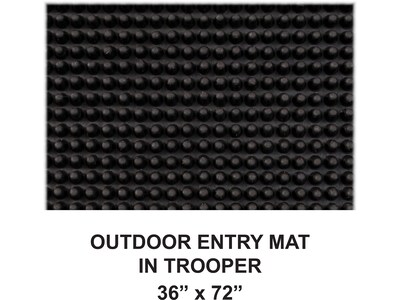 Apache Mills Trooper Wiper Mat, 72" x 36", Black (39372429203600072)