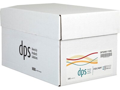 Diversity Products Solutions by Staples 8.5 x 11 Multipurpose Paper, 20 lbs., 92 Brightness, 500/Ream, 5 Reams/Carton