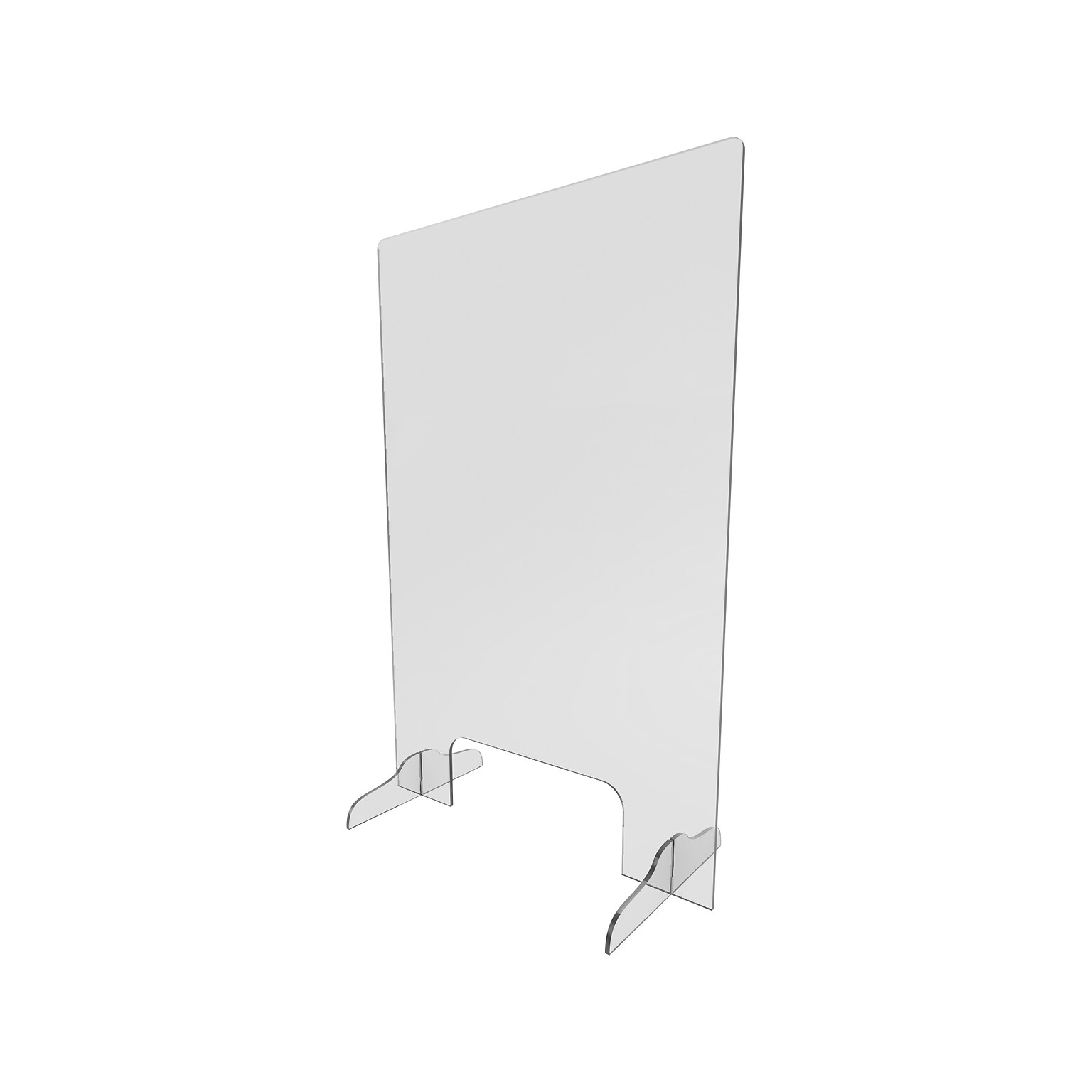 Generic Freestanding Sneeze Guard, 35.5H x 23.5W, Clear Acrylic (GSG2436W-V)