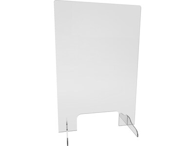 Generic Freestanding Sneeze Guard, 35.5H x 23.5W, Clear Acrylic (GSG2436W-V)
