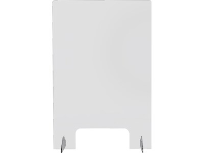 Generic Freestanding Sneeze Guard, 35.5"H x 23.5"W, Clear Acrylic (GSG2436W-V)