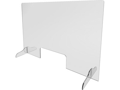 Generic Freestanding Sneeze Guard, 23.5H x 35.5W, Clear Acrylic (GSG3624W-H)