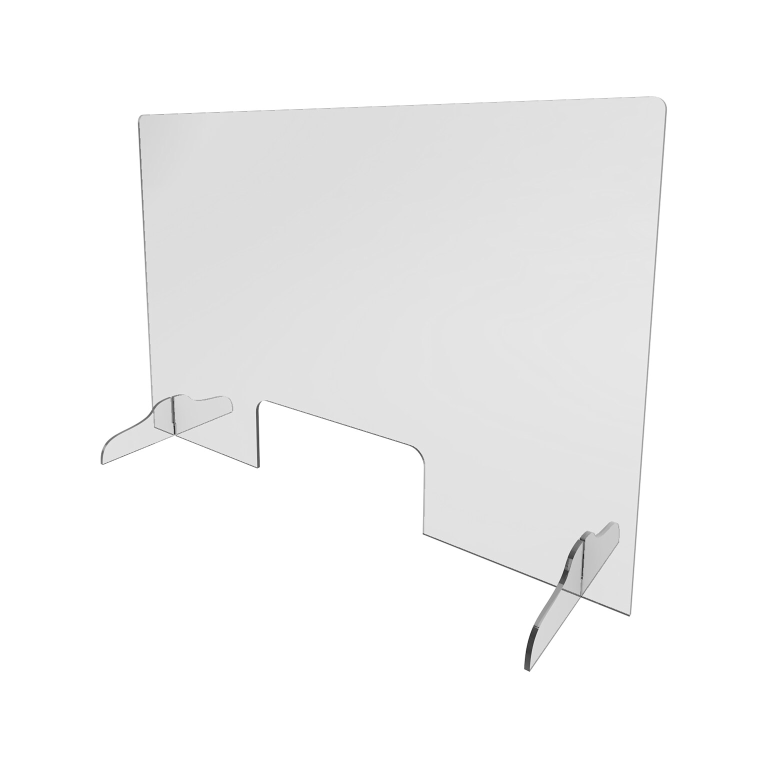 Generic Freestanding Sneeze Guard, 23.5H x 35.5W, Clear Acrylic (GSG3624W-H)