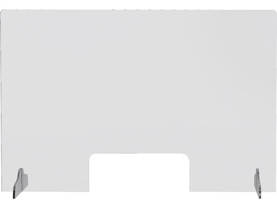 Generic Freestanding Sneeze Guard, 23.5"H x 35.5"W, Clear Acrylic (GSG3624W-H)