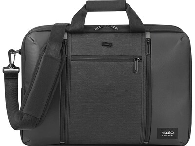 Solo New York Gravity Laptop Hybrid Briefcase, Black Polyester (GRV702-4)