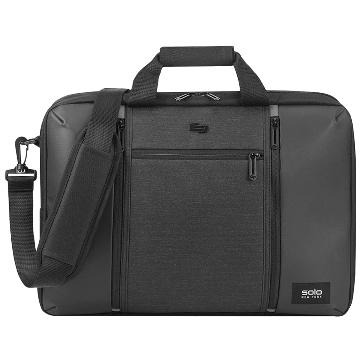 Solo New York Gravity Laptop Hybrid Briefcase, Black Polyester (GRV702-4)