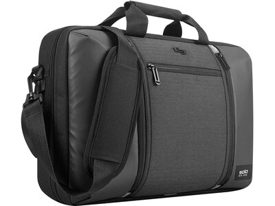 Solo New York Gravity Laptop Hybrid Briefcase, Black Polyester (GRV702-4)