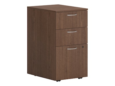 HON Mod 3-Drawer Mobile Vertical File Cabinet, Letter/Legal Size, Lockable, 28H x 15W x 20D, Sepi