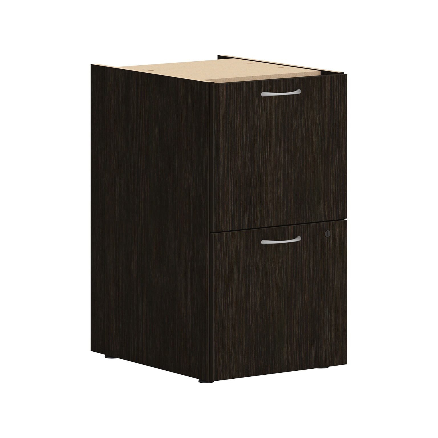 HON Mod 3-Drawer Mobile Vertical File Cabinet, Letter/Legal Size, Lockable, 28H x 15W x 20D, Java Oak (HONPLPSBBFLJ1)