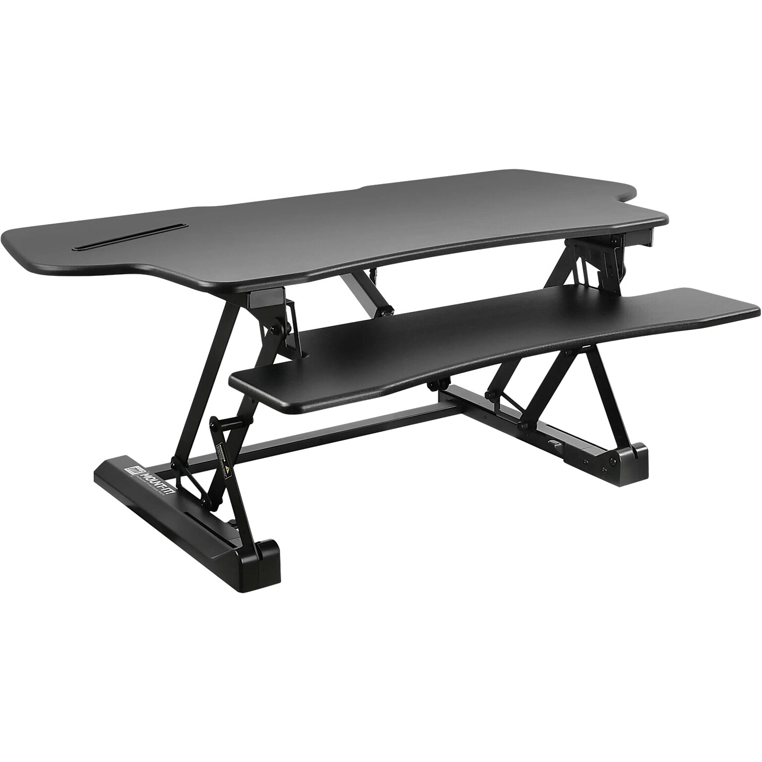 Mount-It! 49W Electric Adjustable Standing Desk Converter with USB Charging Port, Black (MI-7962C)