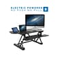 Mount-It! 49"W Electric Adjustable Standing Desk Converter with USB Charging Port, Black (MI-7962)