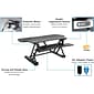 Mount-It! 49"W Electric Adjustable Standing Desk Converter with USB Charging Port, Black (MI-7962)