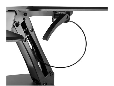 Mount-It! 25"W Manual Adjustable Standing Desk Converter, Black (MI-7957)