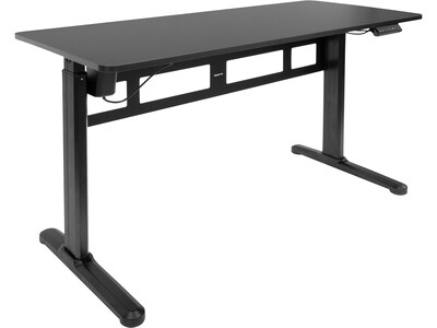 Mount-It! 55W 29 - 47H Adjustable Standing Electric Sit-Stand Desk, Black (MI-7999)