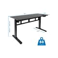 Mount-It! 55W 29 - 47H Adjustable Standing Electric Sit-Stand Desk, Black (MI-7999)