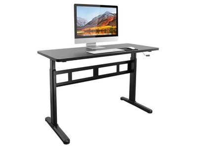 Mount-It! 55"W Manual Adjustable Standing Desk, Black (MI-7981)