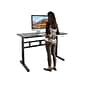 Mount-It! 55"W 29" - 47"H Adjustable Standing Electric Sit-Stand Desk with Memory, Black (MI-7981)