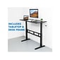 Mount-It! 55"W Manual Adjustable Standing Desk, Black (MI-7981)