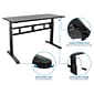 Mount-It! 55"W Manual Adjustable Standing Desk, Black (MI-7981)