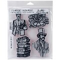 Tim Holtz Cling Stamps 7X8.5-Time Travelers