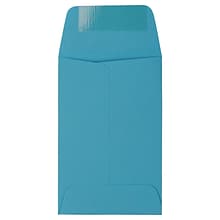 JAM Paper® #1 Coin Business Colored Envelopes, 2.25 x 3.5, Blue Recycled, 100/Pack (352727818F)