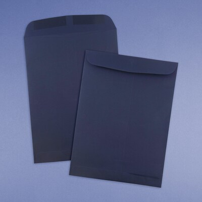 JAM Paper 9" x 12" Open End Catalog Envelopes, Navy Blue, 10/Pack (51287431C)