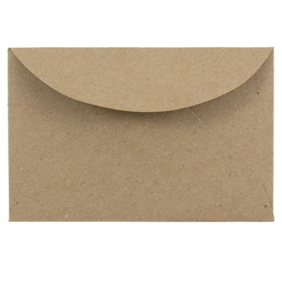 JAM Paper 3Drug Mini Recycled Envelopes, 2.3125 x 3.625, Brown Kraft Paper Bag, 50/Pack (5207691i)