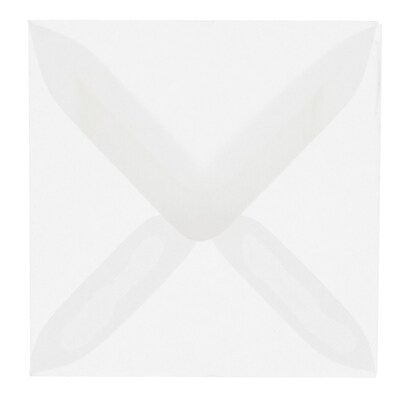 JAM Paper 3.125 x 3.125 Square Translucent Vellum Invitation Envelopes, Clear, 25/Pack (2851291)