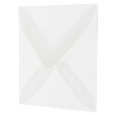 JAM Paper 3.125 x 3.125 Square Translucent Vellum Invitation Envelopes, Clear, 25/Pack (2851291)