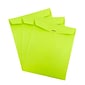 JAM Paper 10" x 13" Open End Catalog Colored Envelopes with Clasp Closure, Ultra Lime Green, 10/Pack (V0128186B)