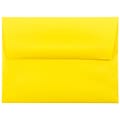 JAM Paper A2 Colored Invitation Envelopes, 4.375 x 5.75, Yellow Recycled, 25/Pack (15839)