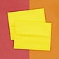 JAM Paper® A2 Colored Invitation Envelopes, 4.375 x 5.75, Yellow Recycled, 25/Pack (15839)