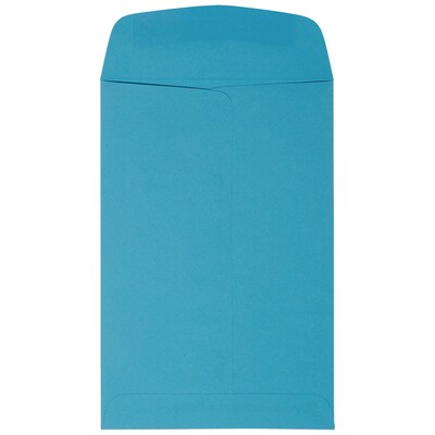 JAM Paper 6 x 9 Open End Catalog Colored Envelopes, Blue Recycled, 100/Pack (88087)