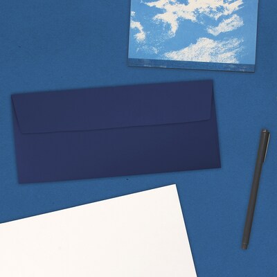 JAM Paper #10 Business Envelope, 4 1/8" x 9 1/2", Navy Blue, 25/Pack (LEBA367)