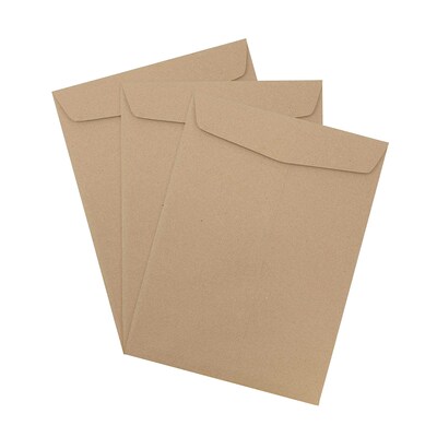 JAM Paper 10 x 13 Kraft Open End Catalog Envelopes, Brown Kraft Paper Bag, 100/Pack (6315603)