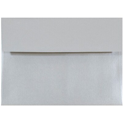 JAM Paper® A7 Metallic Invitation Envelopes, 5.25 x 7.25, Stardream Silver, 25/Pack (GCST709)