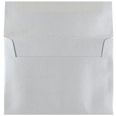 JAM Paper A7 Metallic Invitation Envelopes, 5.25 x 7.25, Stardream Silver, 25/Pack (GCST709)