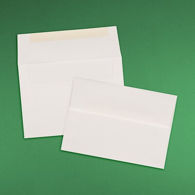 JAM Paper® A7 Strathmore Invitation Envelopes, 5.25 x 7.25, Bright White Laid, 25/Pack (3TTL711)