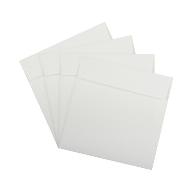 JAM Paper 8.5 x 8.5 Square Strathmore Invitation Envelopes, Bright White Wove, 25/Pack (900858534)
